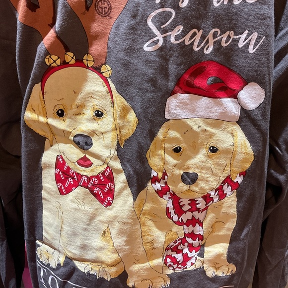 NWOT long sleeve Christmas T-shirt by girlie girl originals - Picture 5 of 5